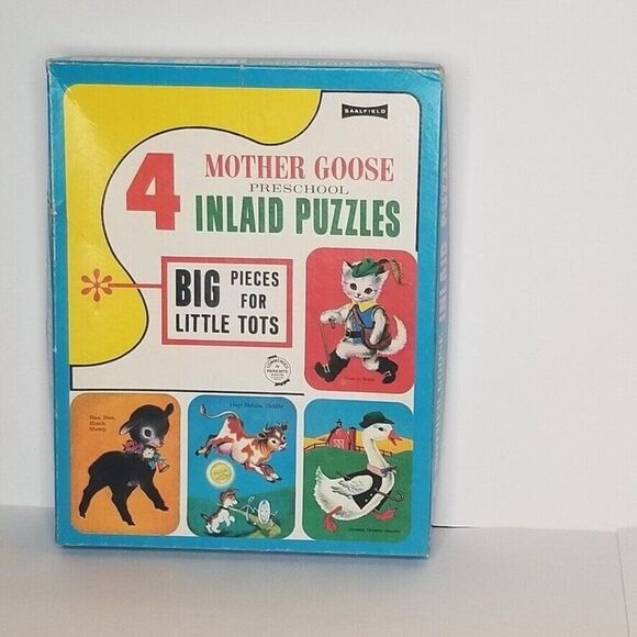 Vintage Saalfield Mother Goose Preschool 4 Inlaid Puzzles Puss in Boots 1965 - Picture 4 of 12